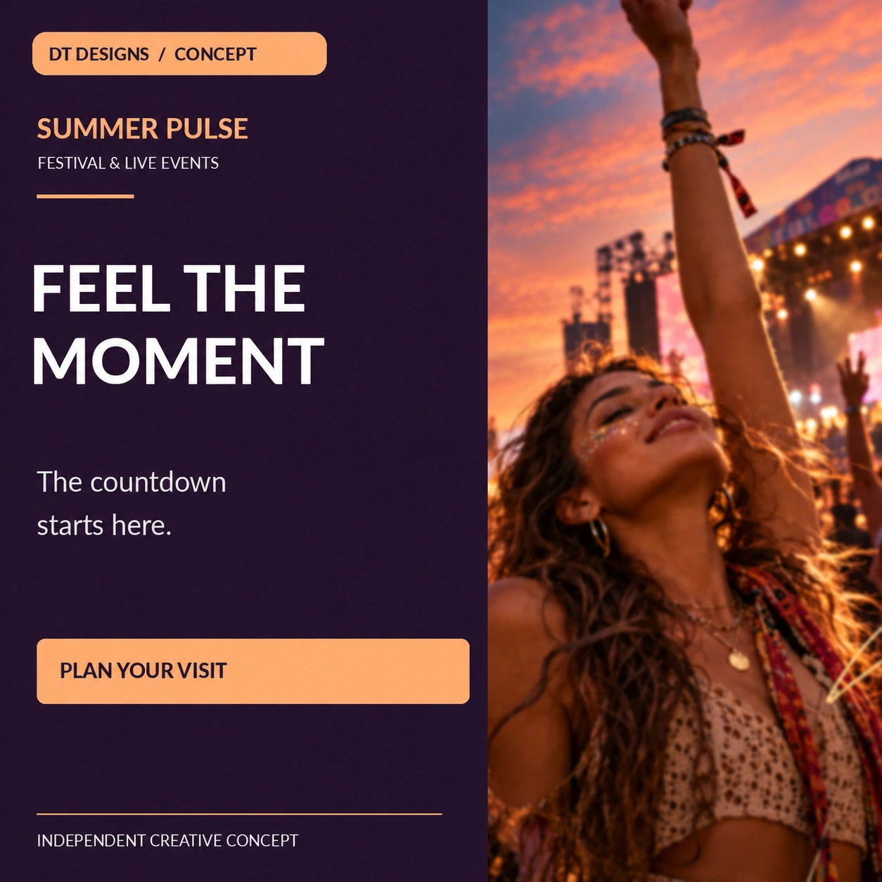 Festivals & Events countdown promotional concept