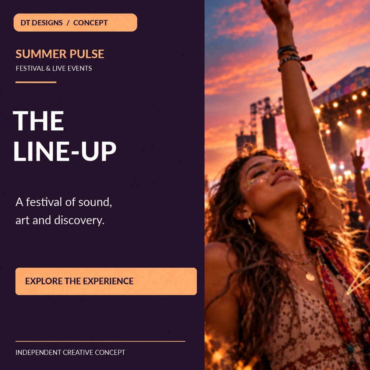 Festivals & Events lineup promotional concept