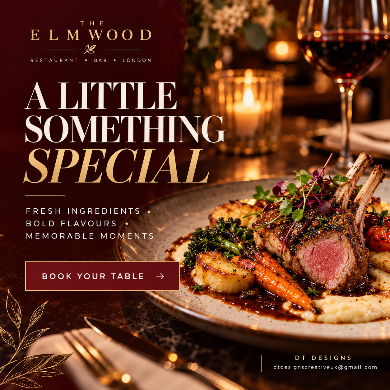Premium restaurant concept by DT Designs