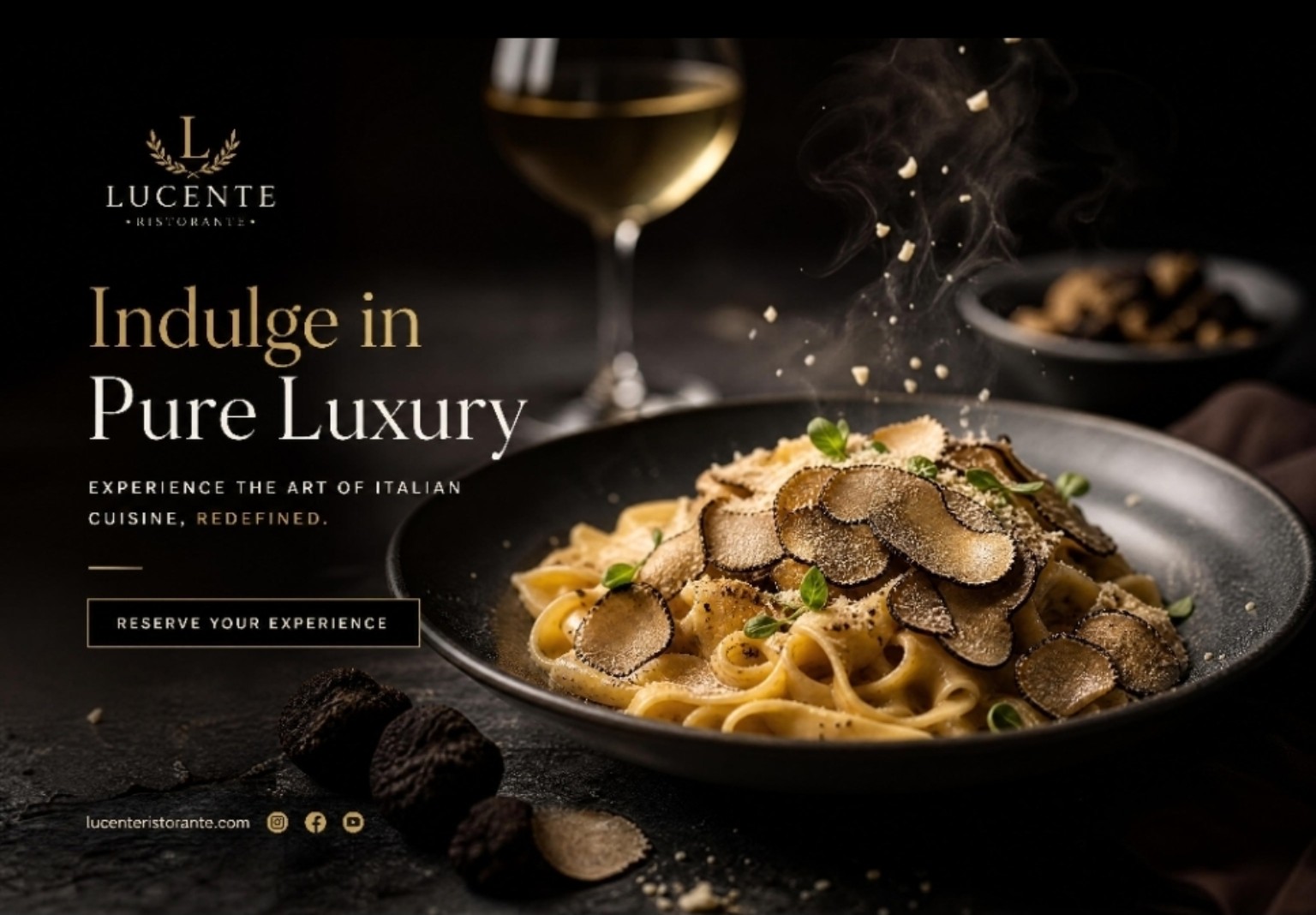 Luxury dining creative example